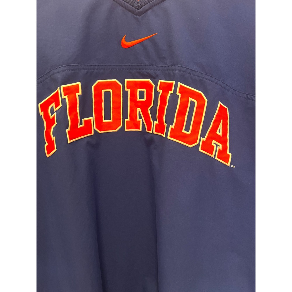 Nike Florida Gators V-Neck Windshirt Pullover Blue XXL 12307X-FG1 Vintage 2010 - Picture 3 of 12